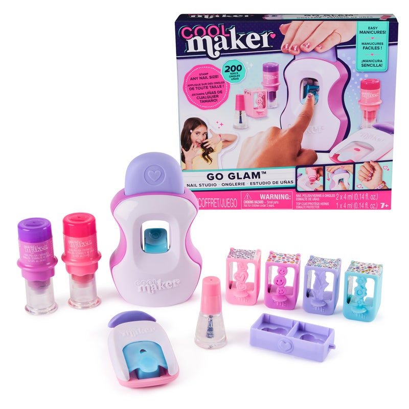 Cool Maker GO Glam Studio Nail Kit Style 200 Nails 4 Designs 2 Polish Applicators Mask Packaging May Vary Arts and Crafts for Ages 7 and up - Image 2