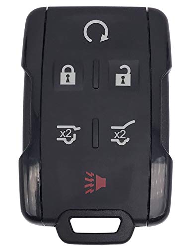 Muxkenper غطاء مفتاح ذكي يناسب شيفروليه تاهو سوبربان / جي إم سي يوكون M3N-32337100 للتحكم عن بُعد (أسود، 6 أزرار) - Image 1