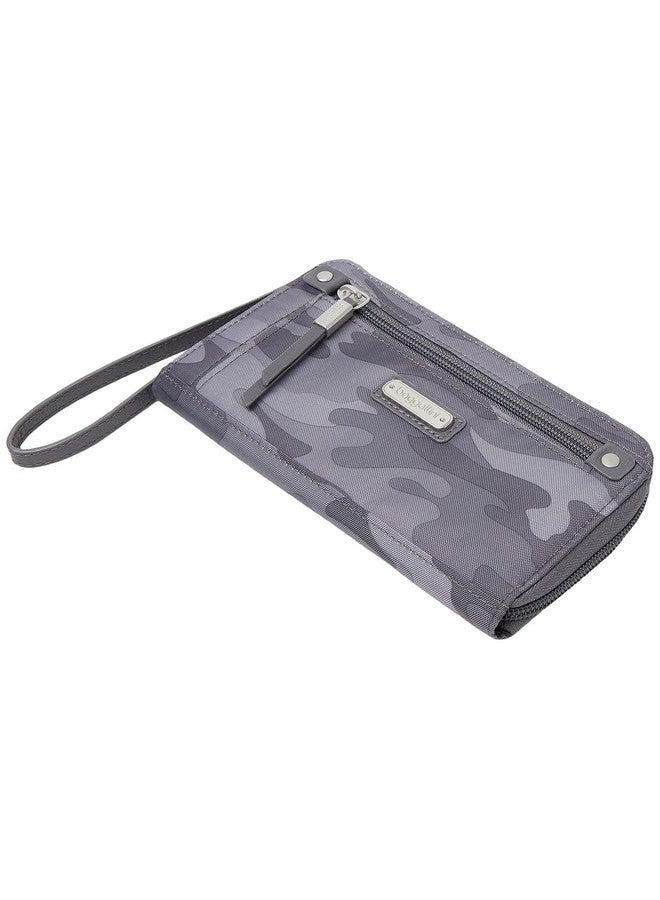 باجاليني محفظة نسائية بسحاب من Baggallini، لون رمادي غامق مموه، رمادي أمريكي