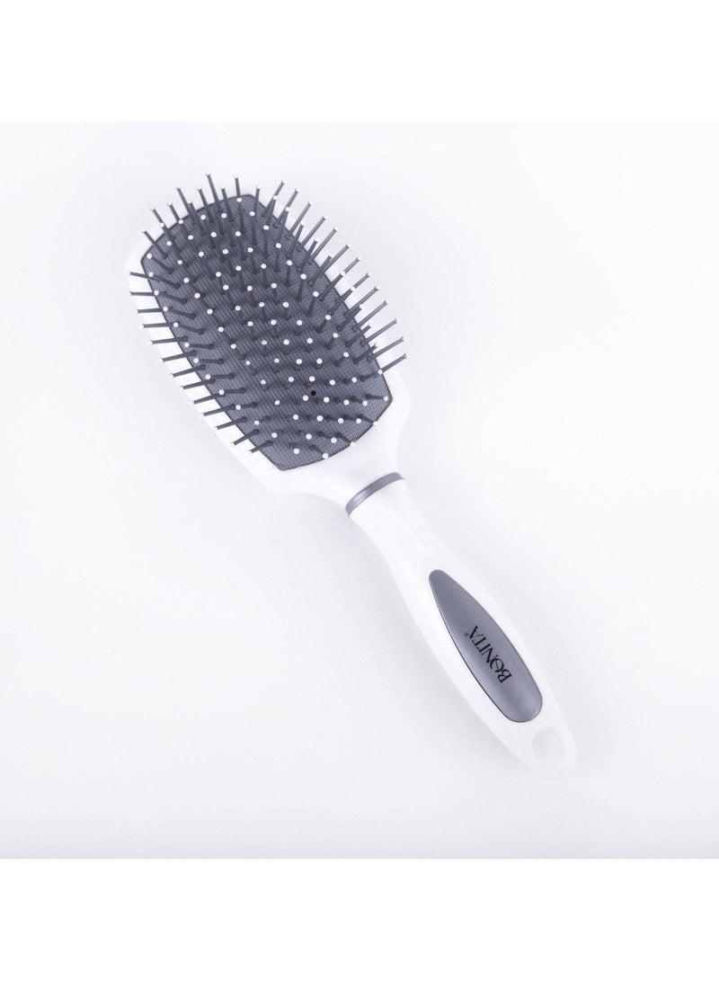 Bonita Square Round Hair Brush - White