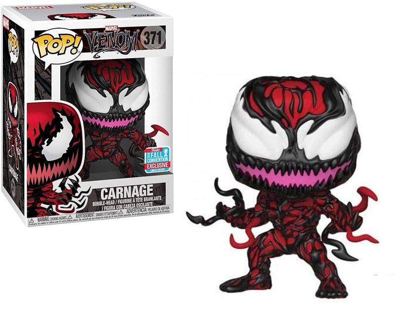 Funko NYCC 2018 فنك بوب مارفل فينوم كارنيج مع الأذرع 371 حصرية مشتركة