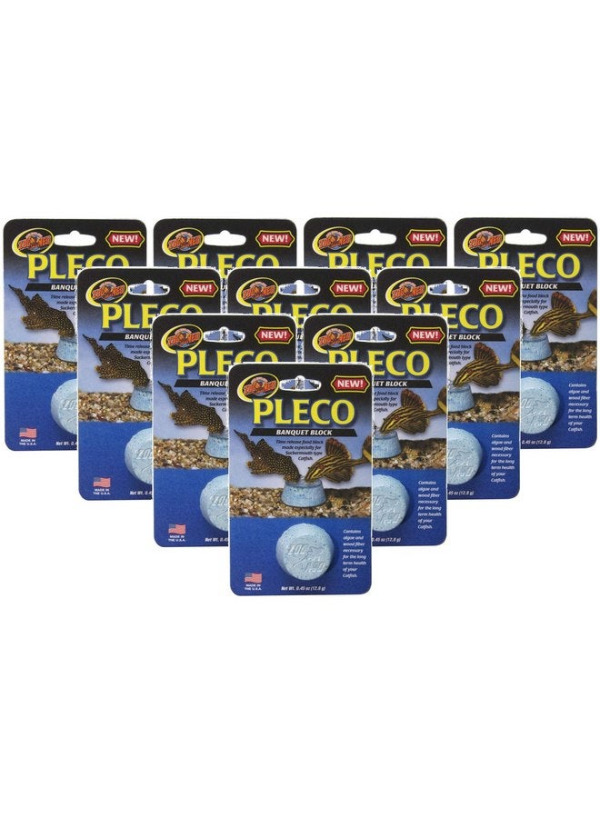 Zoo Med Laboratories - عبوة من 10 قطع من مكعبات Pleco Banquet، كل منها تكفي لمدة أسبوع واحد