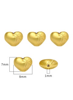 Generic Alloy Auspicious Cloud Goldfish Pendant DIY Jewelry Making Peach heart 9 × 7mm aperture 1mm 4/bag 