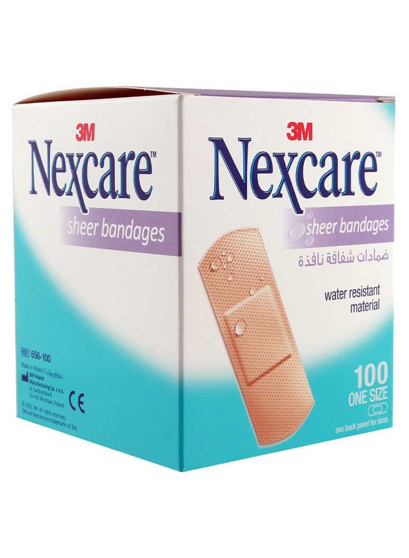 3M Sheer Plastic Bandages 100'S