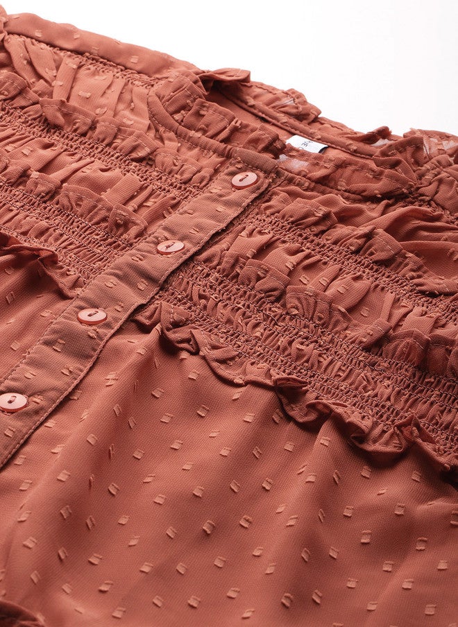 Rue Collection فستان شيفون مزخرف بقصة ضيقة ومتسعة للنساء - Image 2