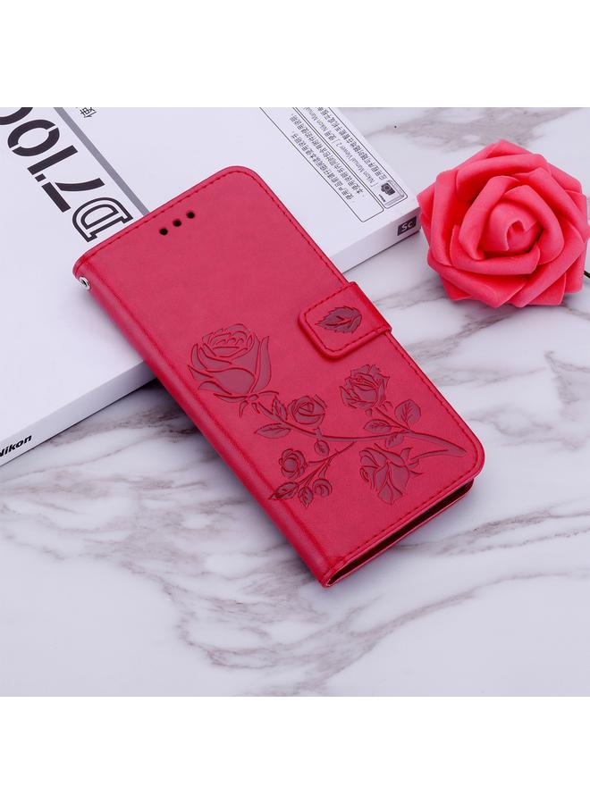 Zaboon Case For iPhone 13 Pro Max Rose Embossed Horizontal Flip PU Leather Case with Holder & Card Slots & Wallet - Image 2