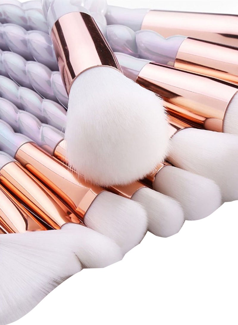 NIBEMINENT 10-Piece Spiral Makeup Brush Set Multicolour - Image 2