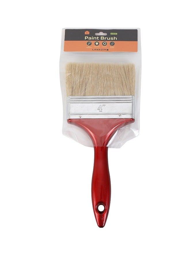 LAWAZIM Paint Brush -4inch- No Streaks Flat Trim Brush with Ergonomic Handle for High Precision Control -for DIY Professional Interior Exterior Home Improvement for Latex and Oil Paints & Wood Stains - Image 5