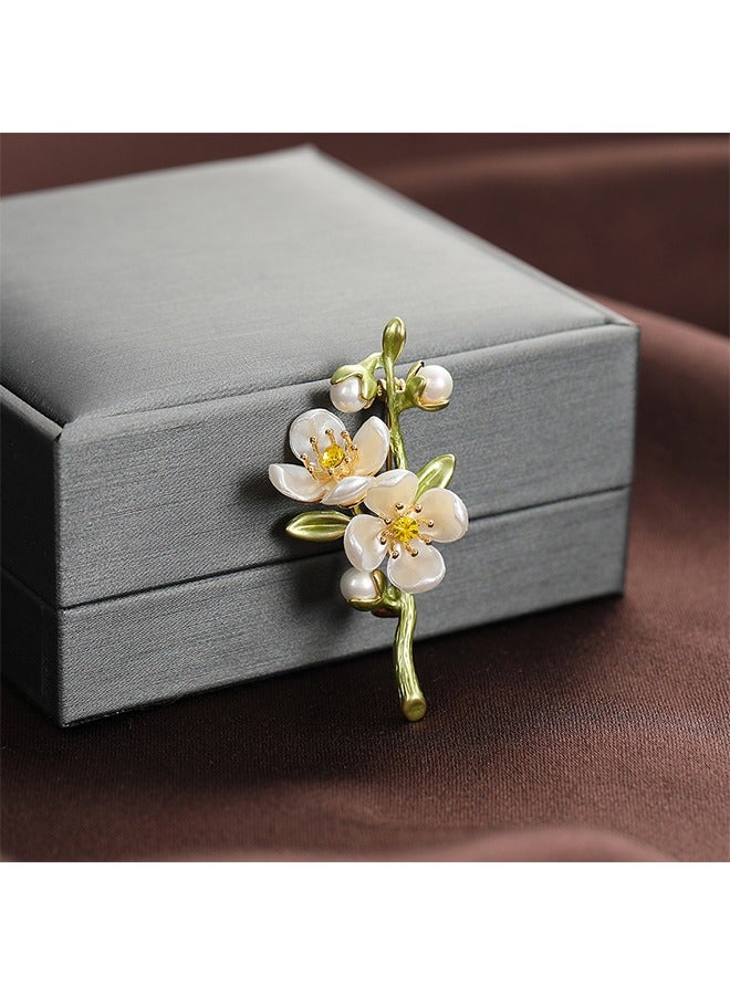 Beyond Phoenix Tail Brooch, Anti Rust and Anti Fading Alloy Brooch Pins, Jasmine Flower Shaped Clothing Brooch Corsage Scarf Clip Women Girls - Image 2