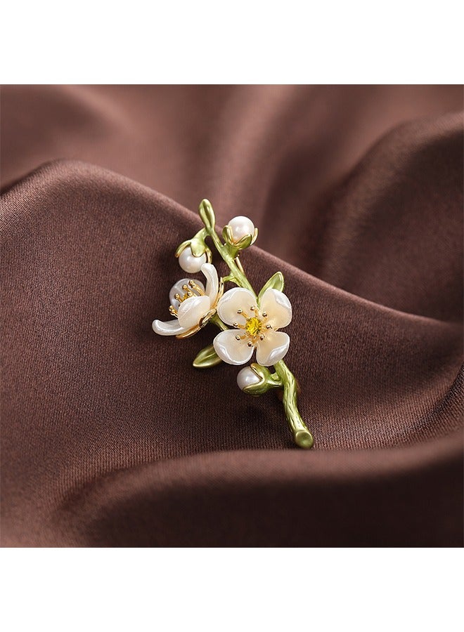 Beyond Phoenix Tail Brooch, Anti Rust and Anti Fading Alloy Brooch Pins, Jasmine Flower Shaped Clothing Brooch Corsage Scarf Clip Women Girls - Image 4