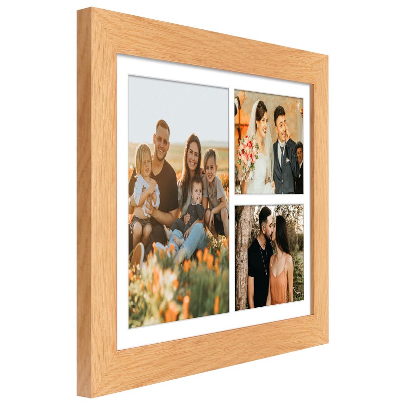 Gaevuian 11x16 عرض إطار الصورة 3 إطار صورة فتح 5 × 7 و 8 × 10 من إطار الصور متعدد الصور مع حصيرة زجاجية - Image 3