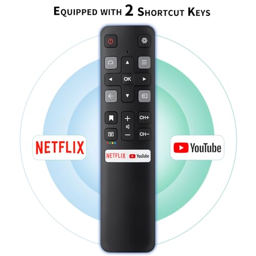 LOUTOC Replacement Remote Control Only for All TCL TV, Compatible for All TCL Android 4K UHD Smart TV(Without Voice Command) - Image 3