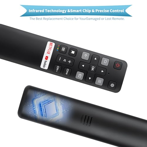 LOUTOC Replacement Remote Control Only for All TCL TV, Compatible for All TCL Android 4K UHD Smart TV(Without Voice Command) - Image 4