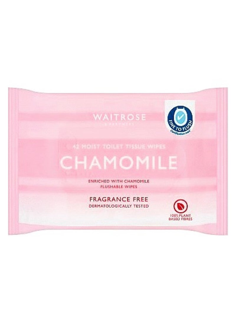 WAITROSE & PARTNERS - Moist Toilet Tissue Refill Chamomile 42 Sheets - Image 1