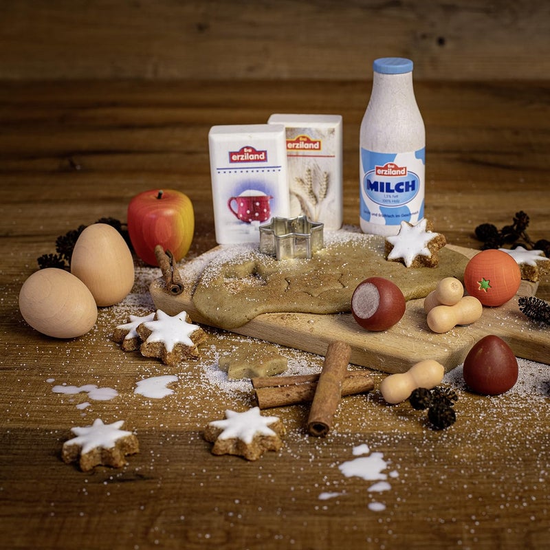 Erzi Wooden Baking Ingredients Assortment for Kids Role Play - Image 2