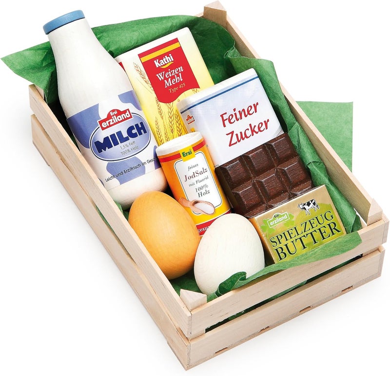 Erzi Wooden Baking Ingredients Assortment for Kids Role Play - Image 1