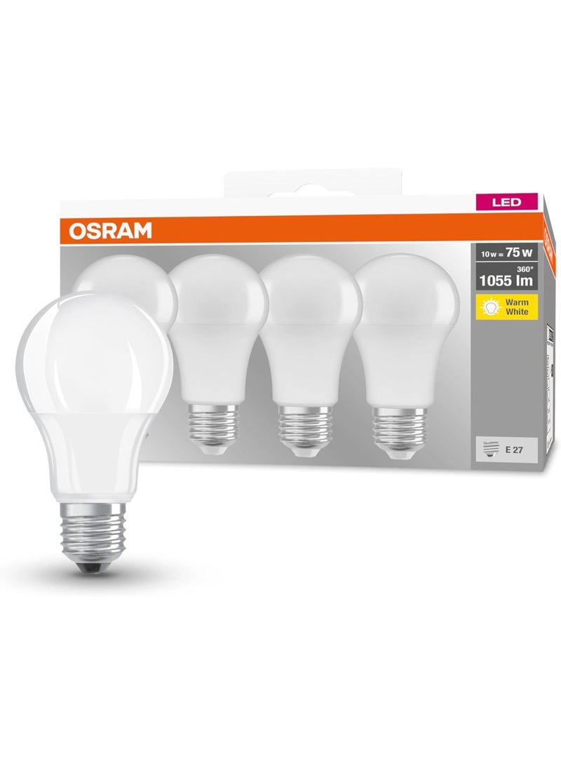 OSRAM Osram Lamps LED Light Bulb, 11 W, Warm White, Pack of 4 - Image 1