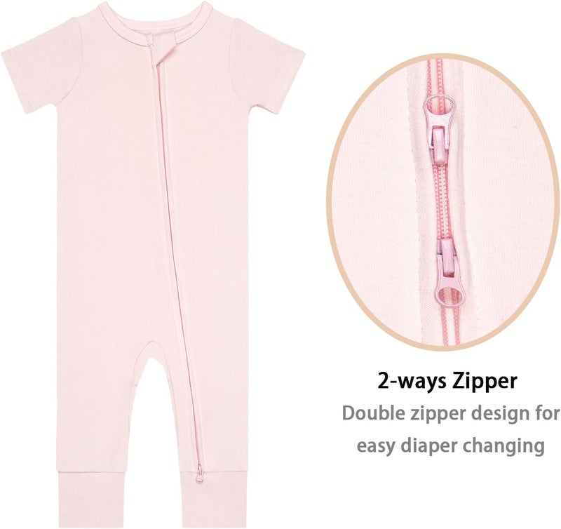 GUISBY Baby Cotton Footless Zipper Pajamas - Image 2