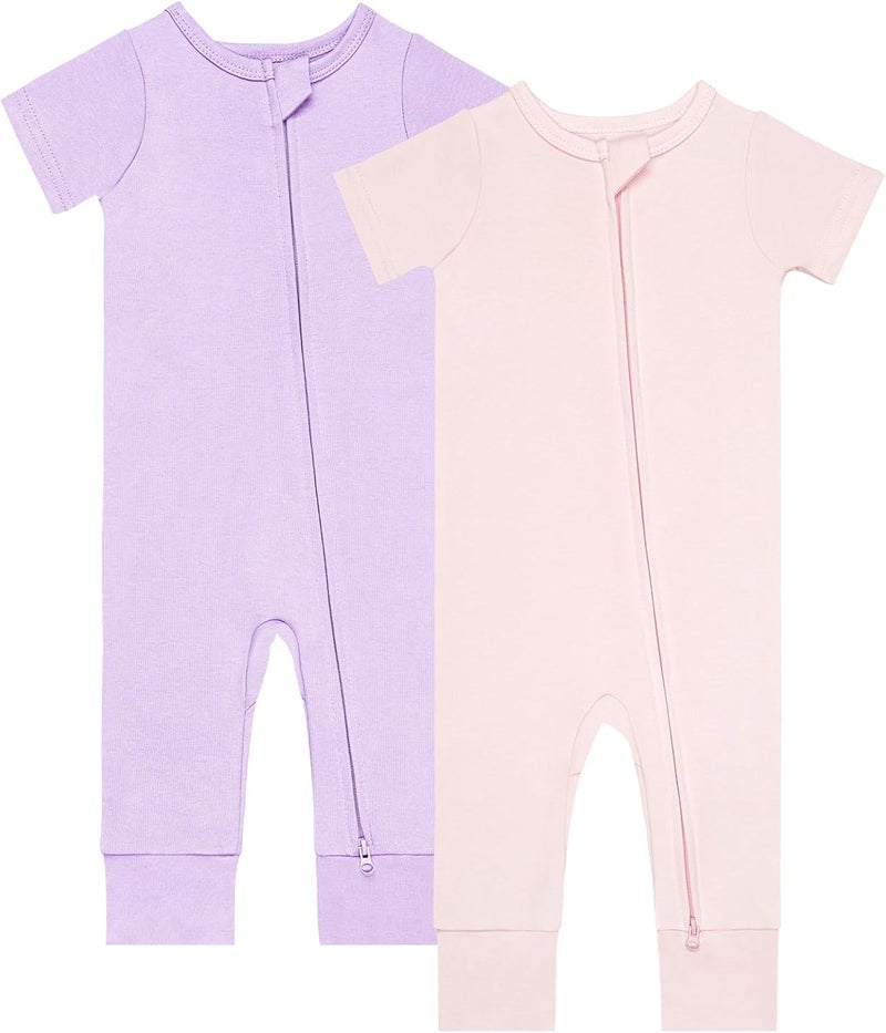 GUISBY Baby Cotton Footless Zipper Pajamas - Image 1