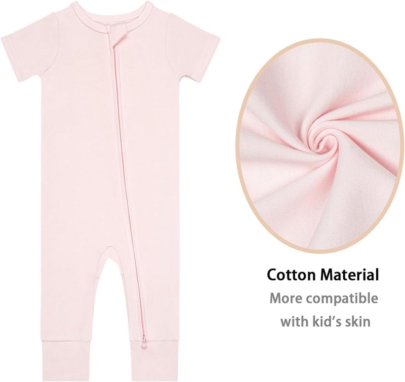 GUISBY Baby Cotton Footless Zipper Pajamas - Image 4