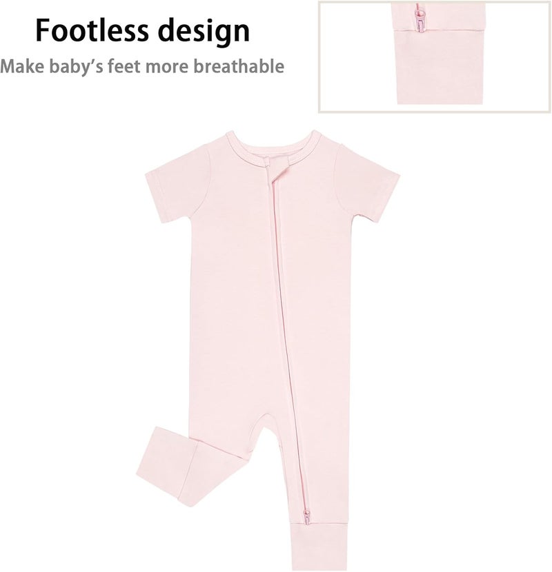 GUISBY Baby Cotton Footless Zipper Pajamas - Image 5
