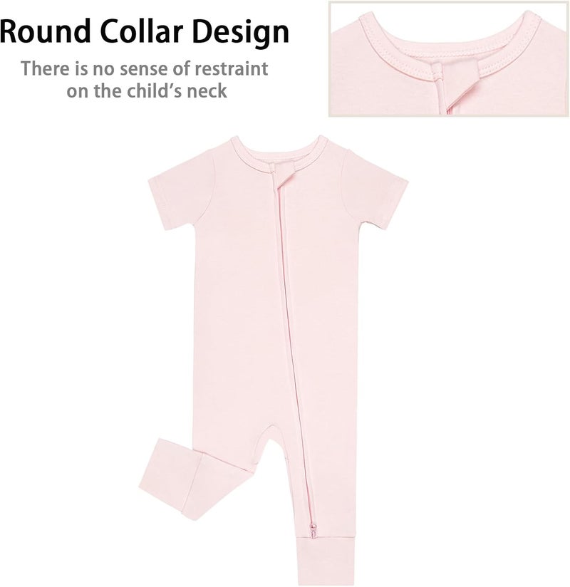 GUISBY Baby Cotton Footless Zipper Pajamas - Image 3