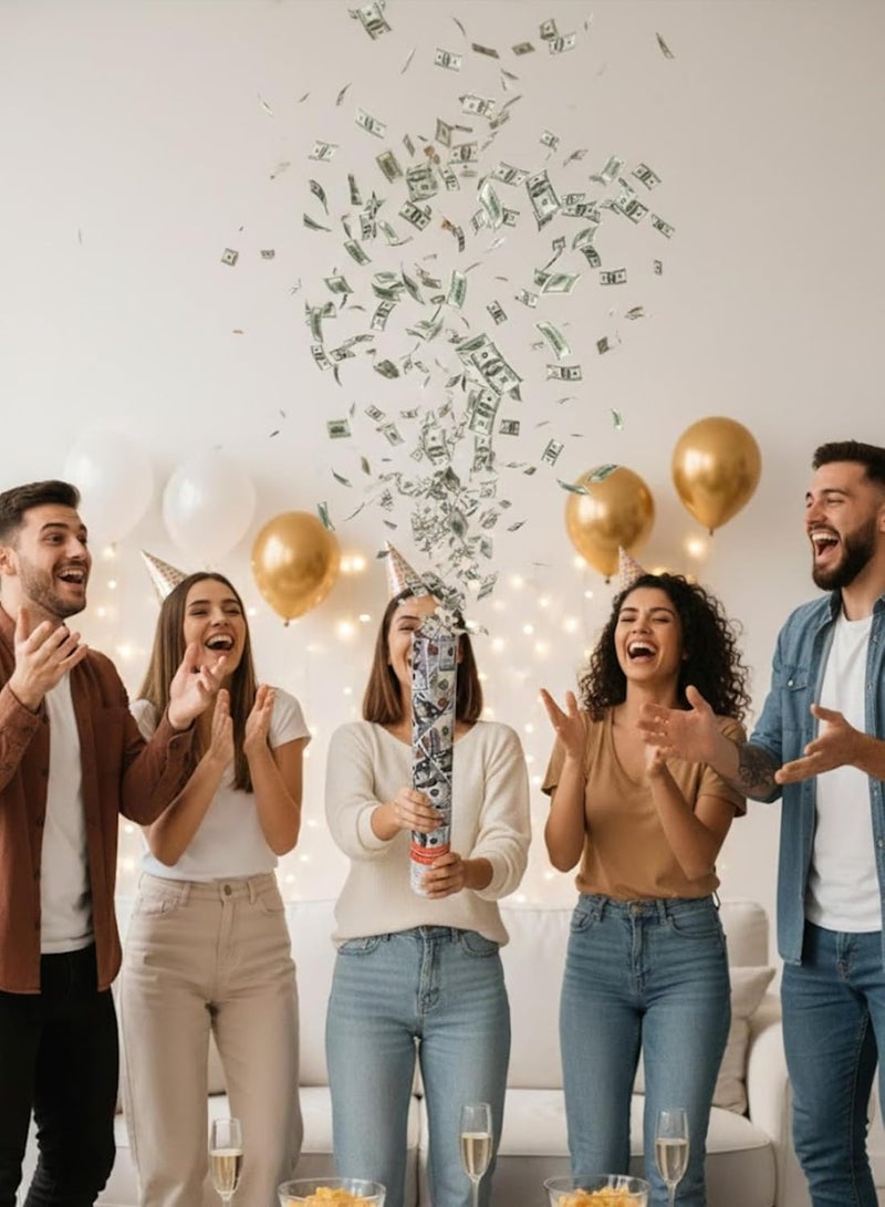 FEELINGS Dollar Popper Party Confetti Poppers, Money Design, 12 PCS Pack - Image 4