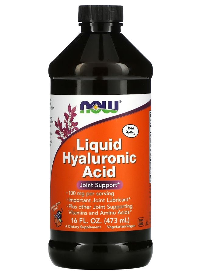 now Liquid Hyaluronic Acid Berry 100 mg 16 fl oz (473 ml)