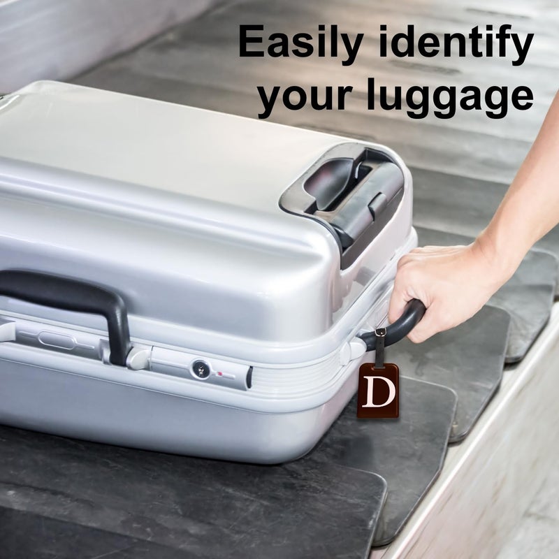 tag8 [Pack 2] Smart Luggage Tag ID with Name Initial B| Bag Tag with Global Loss Recovery Service | Airline Compliant | SITA World Tracer Code Enabled | Smart Alternative to Name Tags | Gift idea (D) - Image 3