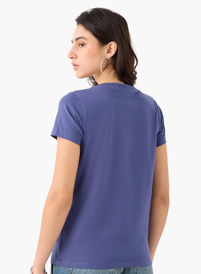 SP Characters Minnie Mouse Print T-shirt with Crew Neck and Short Sleeves - Image 3