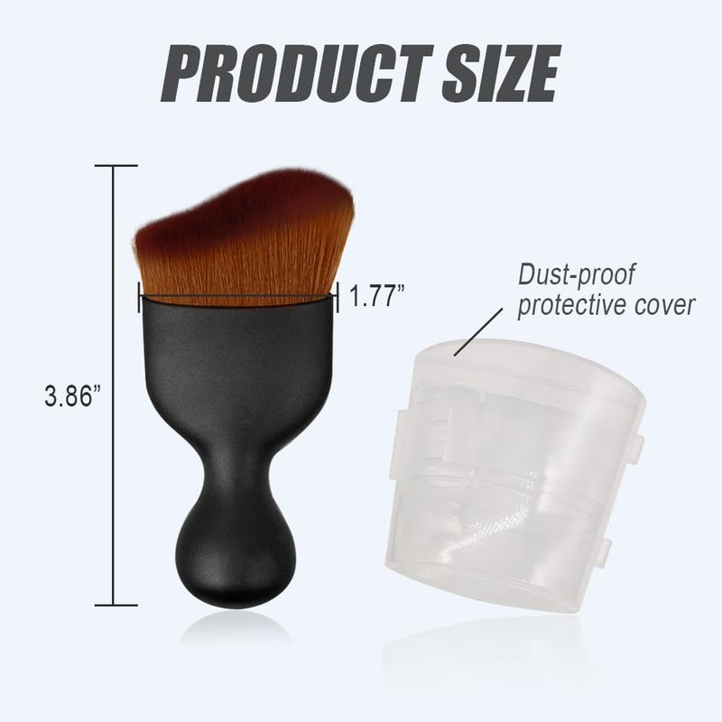 HAOBO 3PCS Car Interior Detailing Brush, Auto Soft Hair Cleaning Brushes, Curved Dirt Dust Collectors, Car Interior Cleaning Tool for Dashboard Air Conditioner Vents Leather（Brown1-3pcs） - Image 2
