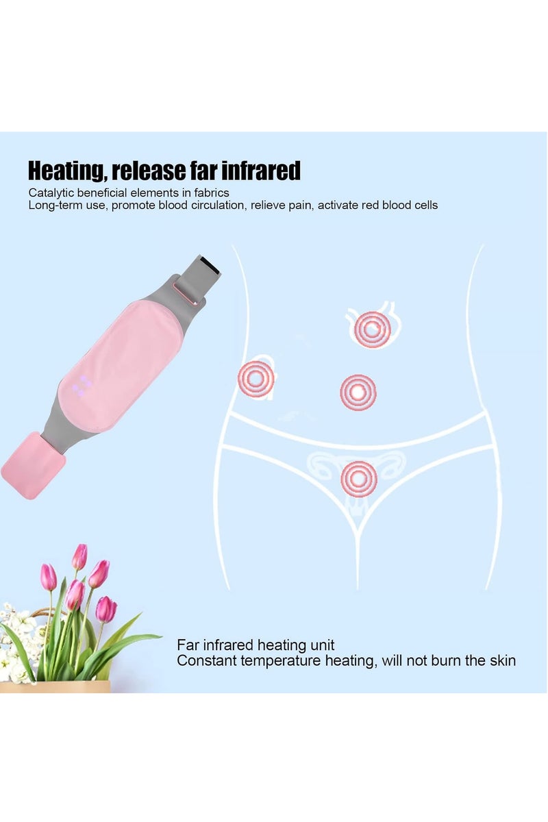 Y&D Portable Graphene Heating Massage Warm Heated Waist Belt Electric Heating Belt Plush Electric Heating Waistband Hot Compression Moxibustion Uterine Warming Belt Hot Compress Belt Without Power Bank Massager for Keep Warm and Pain Relief - Image 3