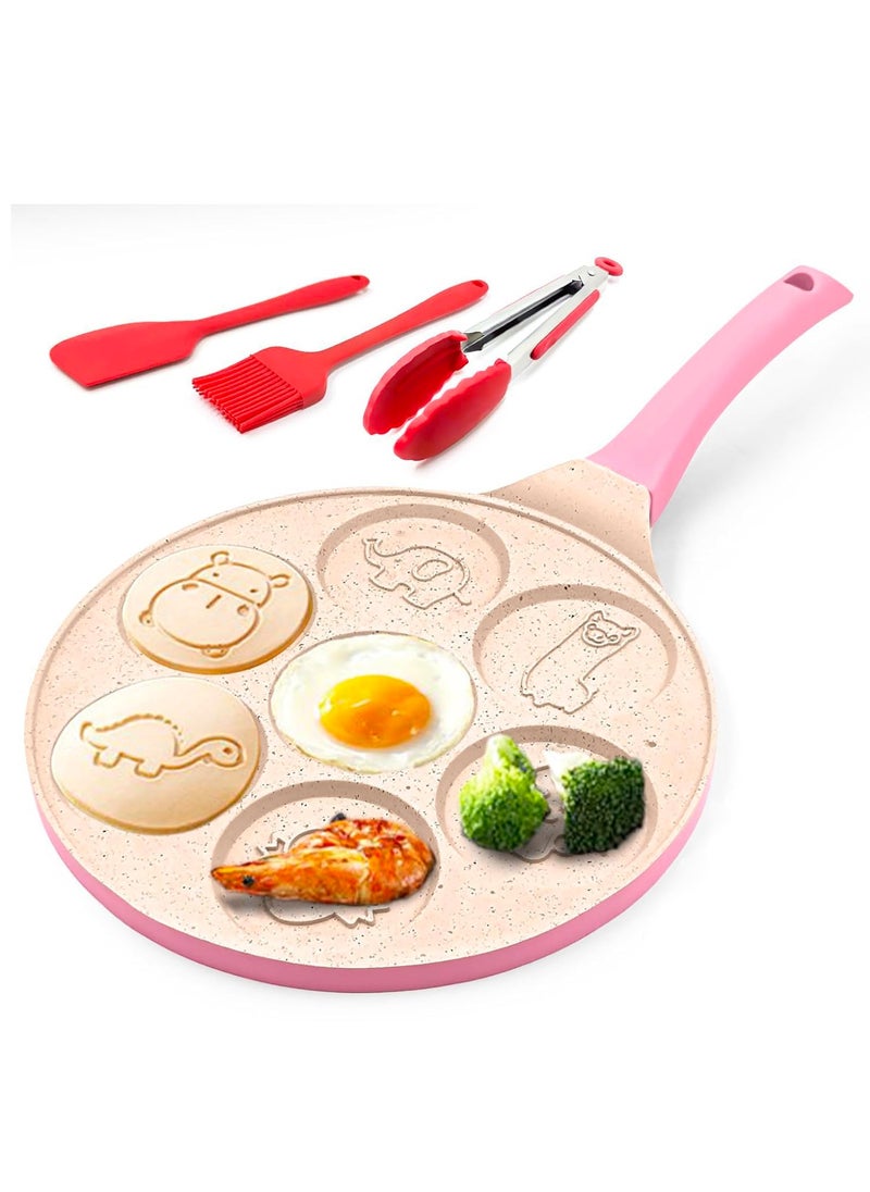 MIXDE Animal Pancake Molds for Kids Mini Pancakes Maker Machine Mini Pancake Pan Egg Pan Non-stick Waffle Maker Set  - Image 1