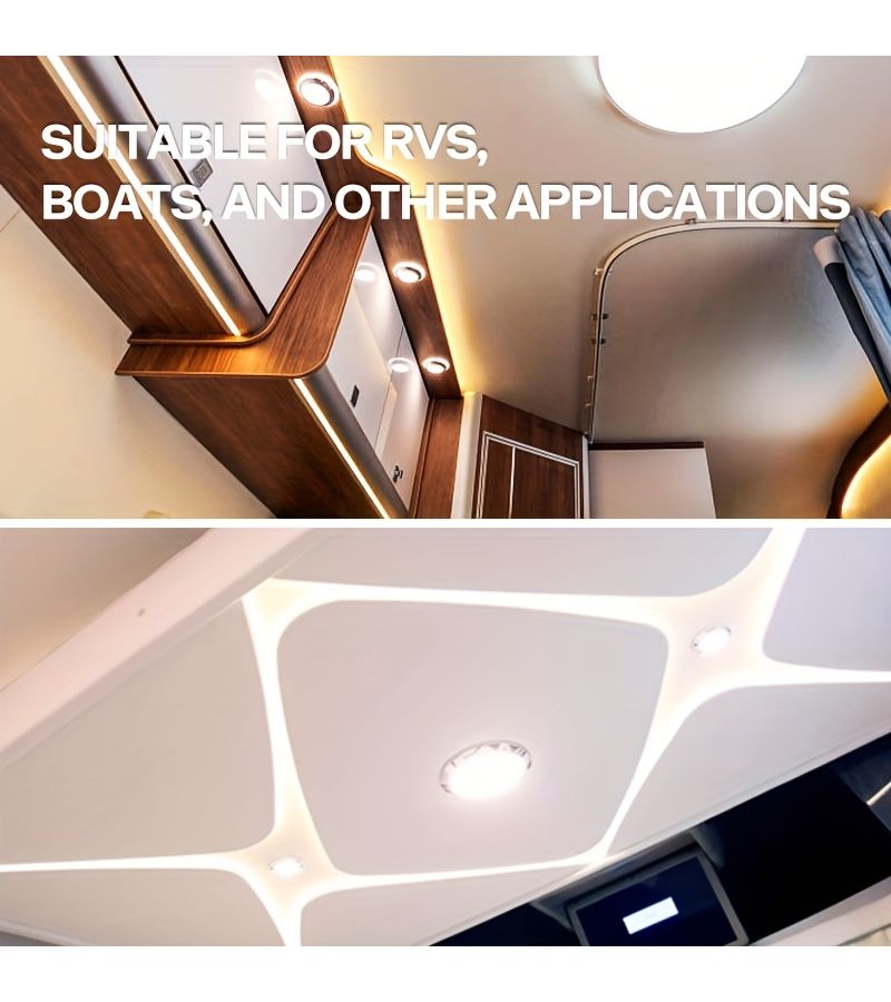 Universal RV Interior Touch Ceiling Light Warm White 12-24V Energy Efficient Led - Image 3