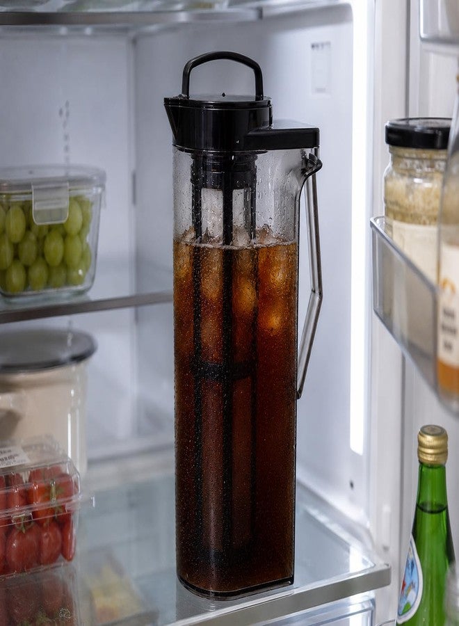 Soko 2.2 Litre Cold Brew Coffee & Tea Maker with Filter | BPA-Free Plastic Jar, Airtight Iced Pitcher with Leak-Proof Lid & Wide Mouth Kettle Design | Easy for Brewing Drinks at Home - Black - Image 2