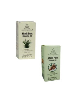 Khadi Pure Citronella & Nutmeg Essential Oil 15 Ml (Pack Of 2)  - Image 2