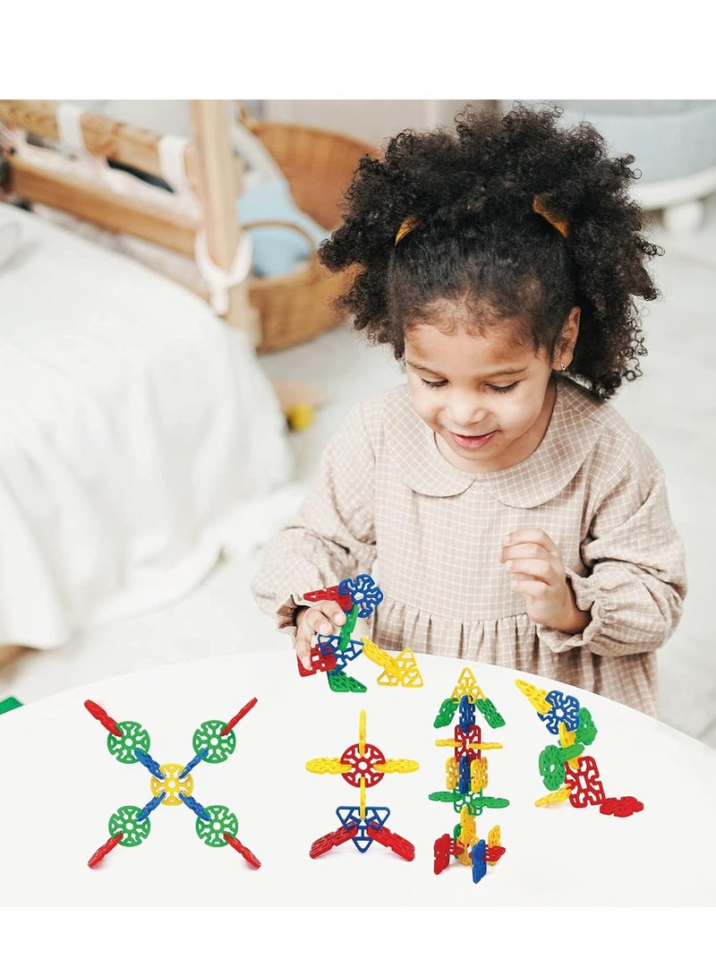 ممز بلانيت ألعاب اطفال البناء الموصلة  إنترلينكس، ألعاب جذعية متشابكة للأولاد والبنات، ألعاب للرضع والأطفال الصغار، ألعاب بناء جذعية إبداعية، لأعمار 3 سنوات فأكثر، بلاستيك- العاب اطفال - العاب تعليميه  - Image 2
