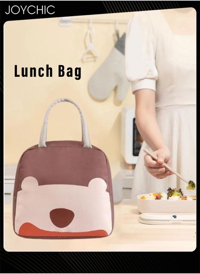 Joychic - Lovely Cartoon Design Portable Lunch Bag Water and Oil Proof  Food Insulation Bag with Handle Strap for  School Office Work Travel Outdoor - Image 1