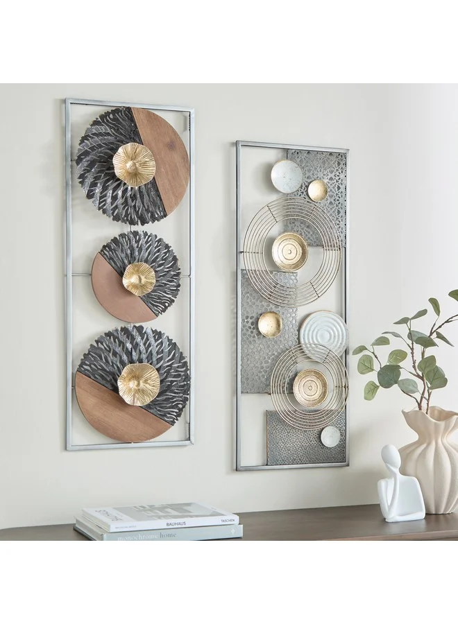 Home Box Jorja Wood and Metal Wall Art 28.6 x 4.4 x 74.3 cm