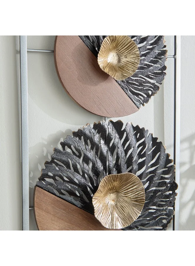 Home Box Jorja Wood and Metal Wall Art 28.6 x 4.4 x 74.3 cm