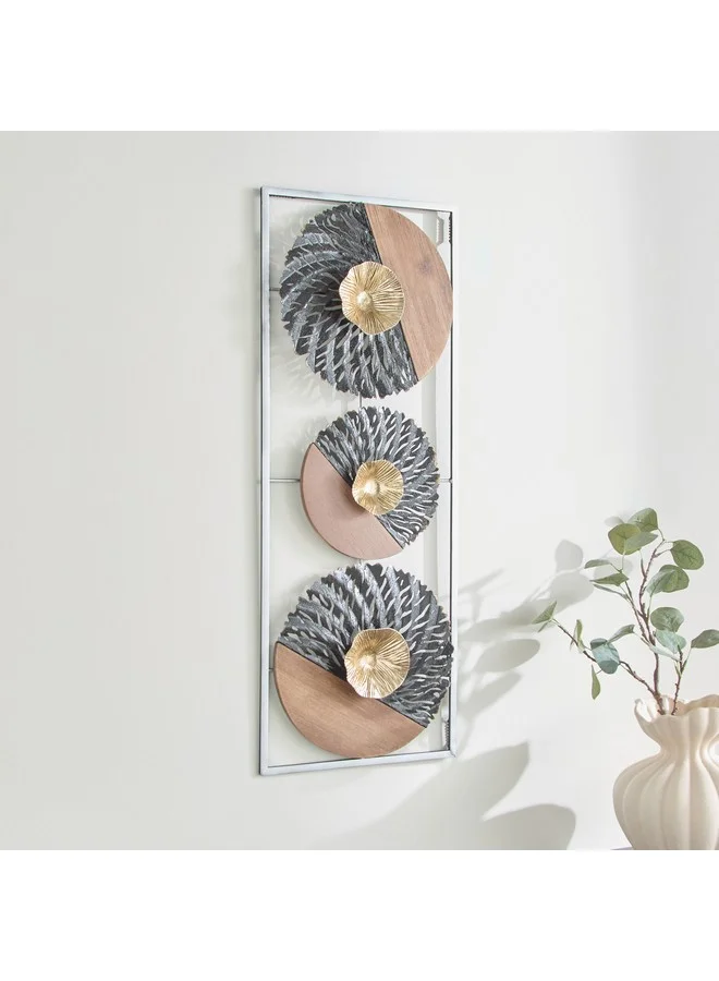 Home Box Jorja Wood and Metal Wall Art 28.6 x 4.4 x 74.3 cm