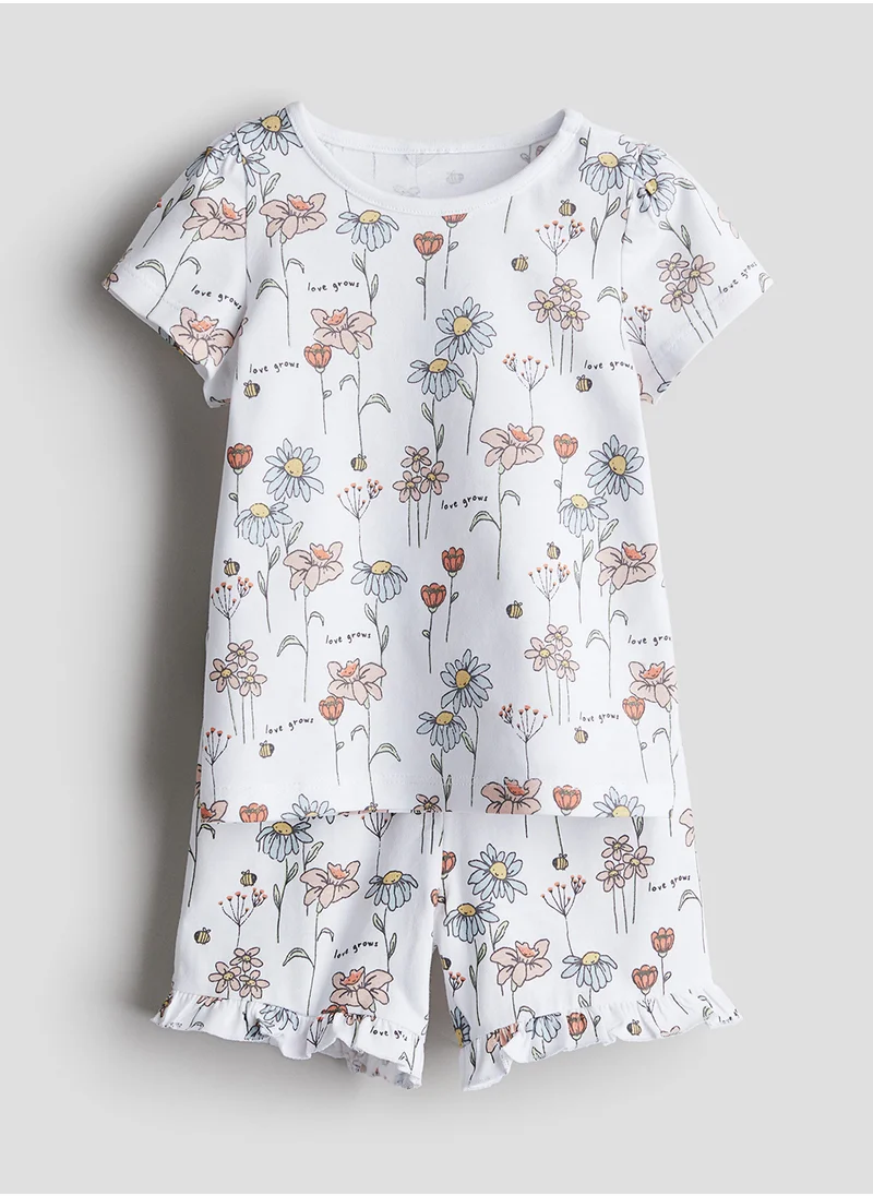 H&M Kids 3 Pack Printed T-Shirt & Pyjama Set