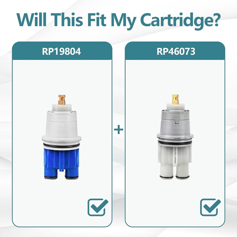 Ultrimkit Shower Faucet Handle Replacement for Delta 13/14 Series Tub Faucet RP48717, Chrome - Image 2