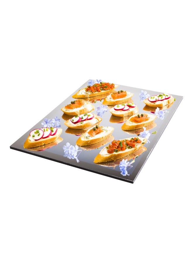 Restaurantware Clear Tek 15.7 x 11.8 Inch Serving Tray, 1 Mirrored Serving Platter - Premium, Display Appetizer Or Dessert, Acrylic Decorative Tray, Elegant, For Party, Buffet, Or Catered Event - Image 2