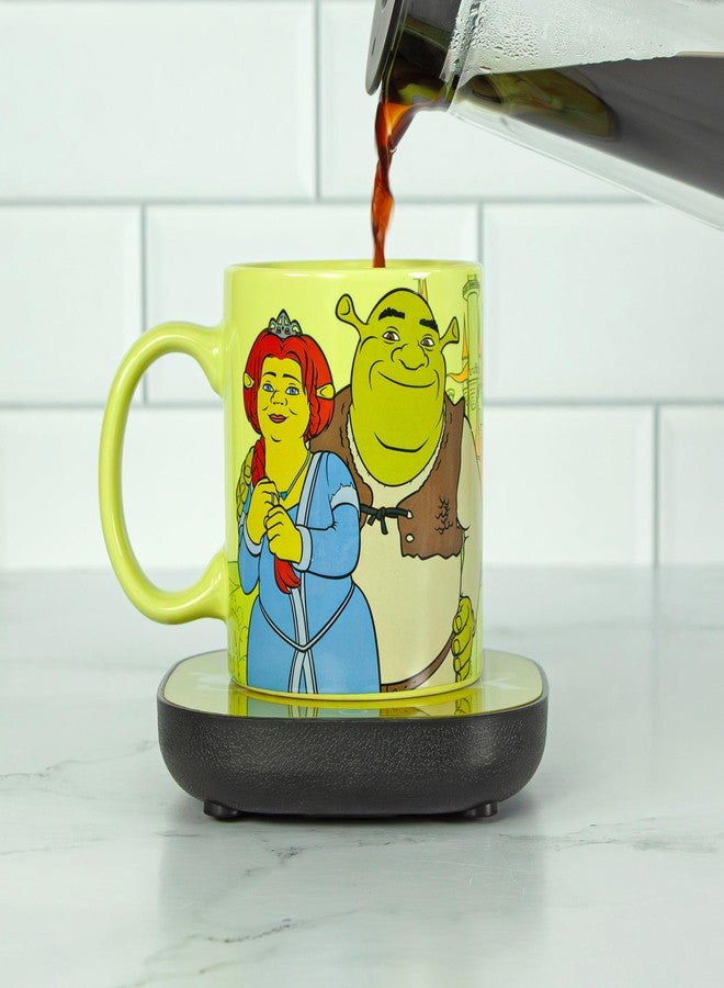 Uncanny Brands Shrek Mug Warmer 12oz Mug with Mug Warmer - Officially Licesned Ceramic Coffee Cup for Desk, Tea, Cocoa, and More - Image 1