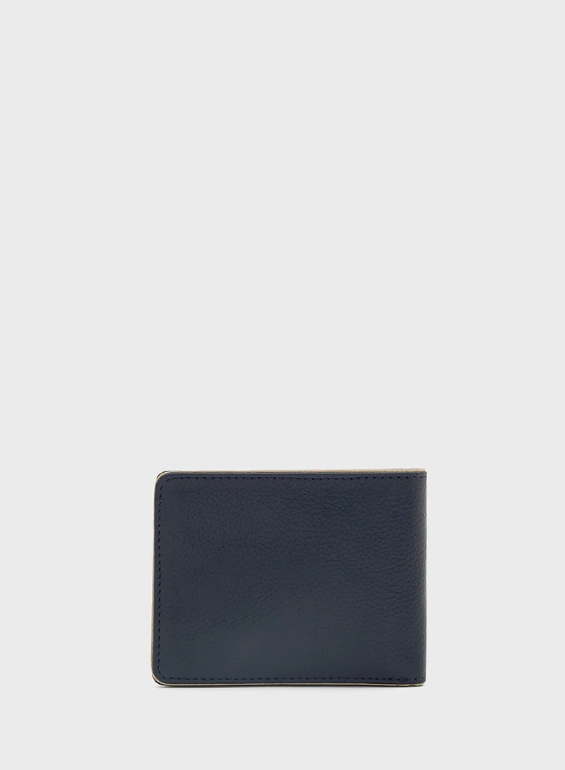 Robert Wood Genuine Leather Two Tone Bi-Fold Wallet