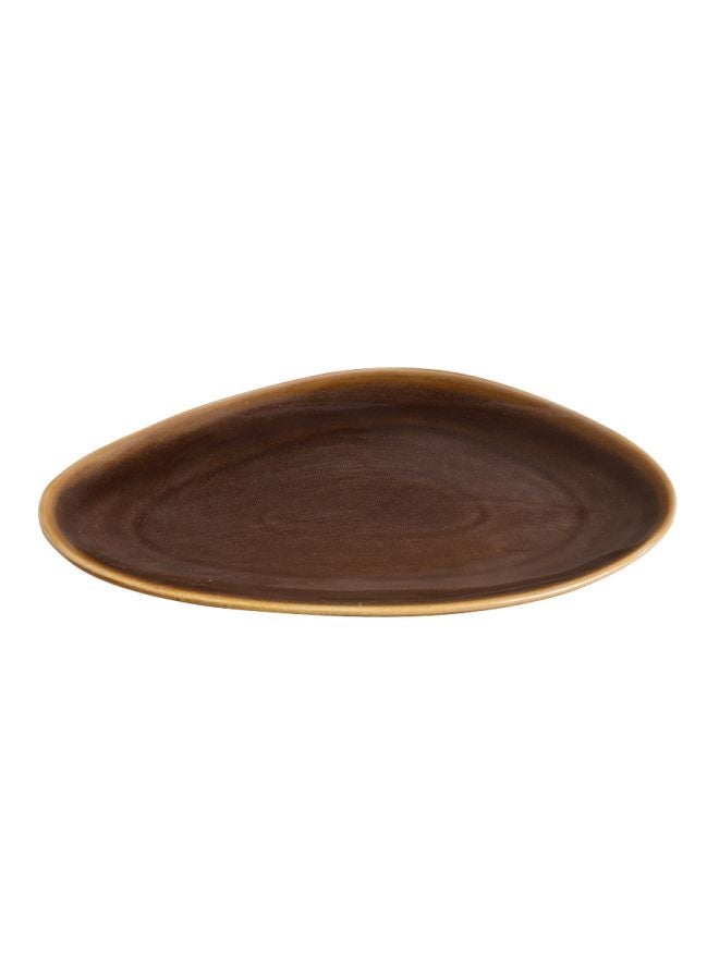 Ceramic Plate Brown 35x24x3cm - Image 2