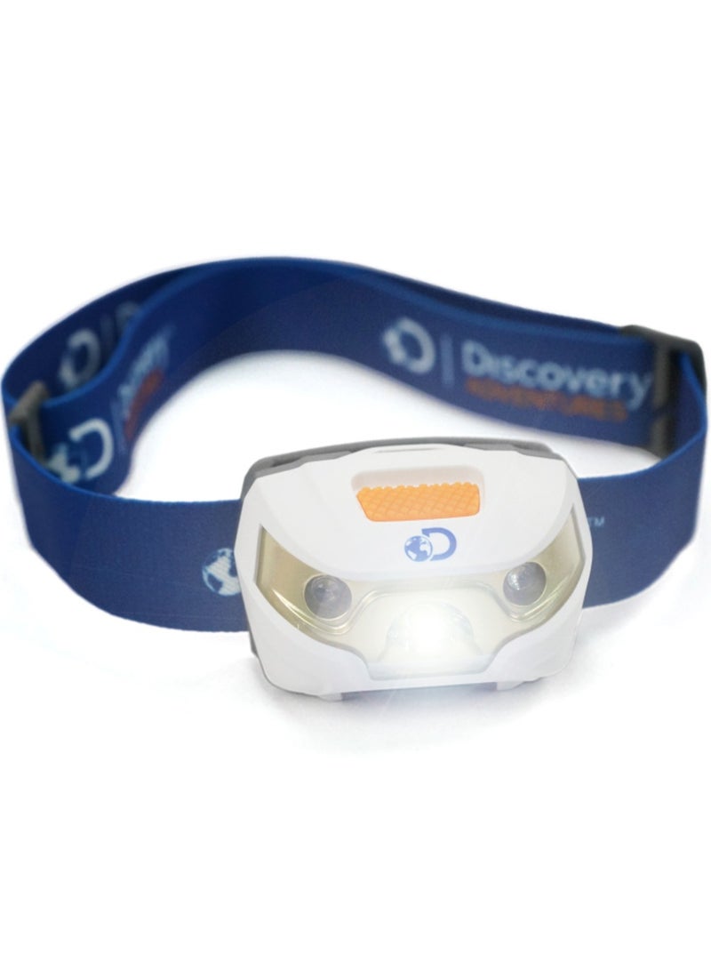 Discovery Discovery Adventures HeadLamp, ME, Smart Light Sensor, MAX 160LM, 6500K  +2PCS RED LIGHT LAMP BEAD, For Camping, Hiking, Fishing - Image 1