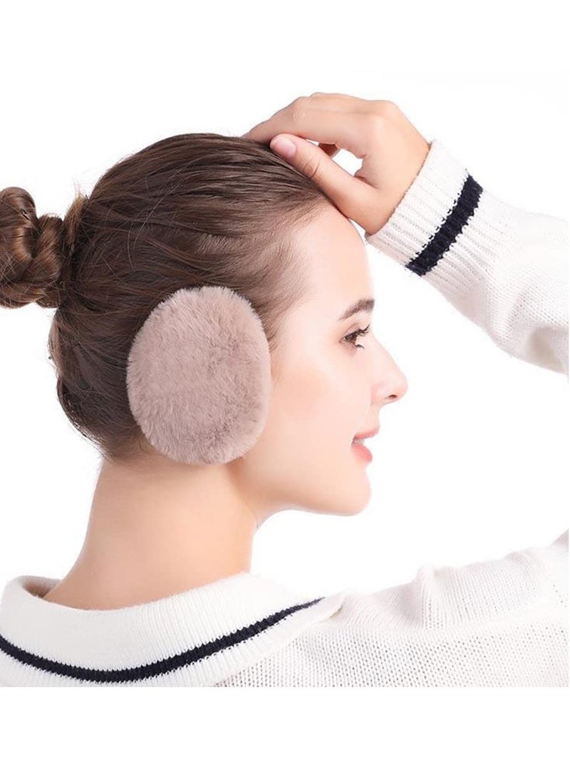 Excefore Fleece Ear Muffs, 3 Pairs Windproof Bandless Ear Warmers for Men Women - Image 5