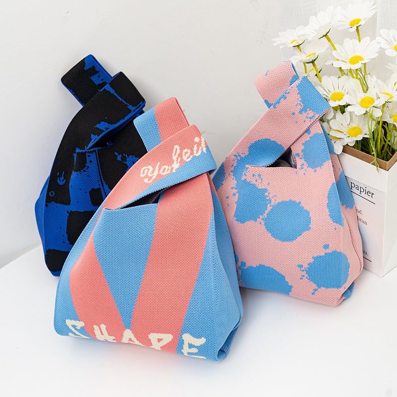 Custom Cartoon Knitted Tote Bag for Women - Image 3